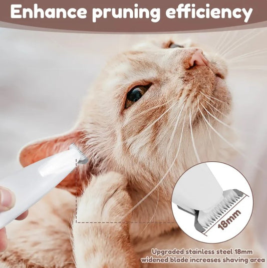 LED paw trimmer illuminating dog nail during grooming